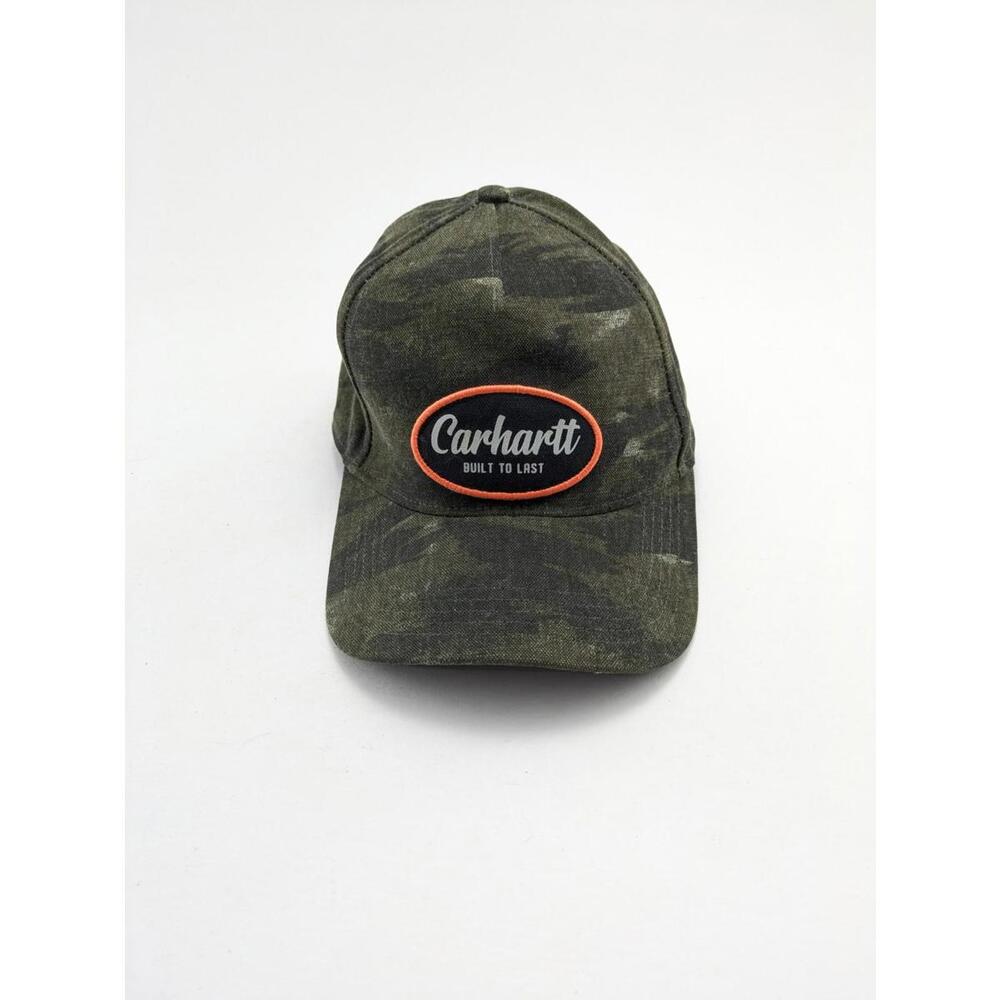 Mens Carhartt Camo Canvas Built to Last‎ Patch Snap Back Baseball Hat AH5214-M